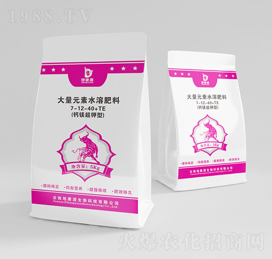 大量元素水溶肥料7-12-40+TE-地康源生物