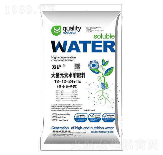 大量元素水溶肥料（含小分子碳）18-12-24+TE-方護