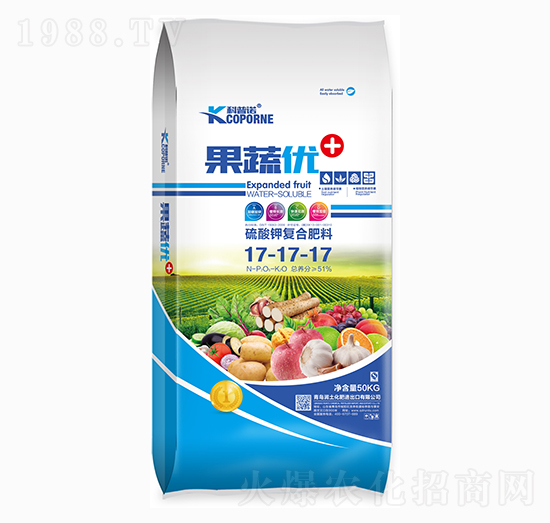 硫酸鉀復(fù)合肥料17-17-17-科普諾-潤(rùn)土