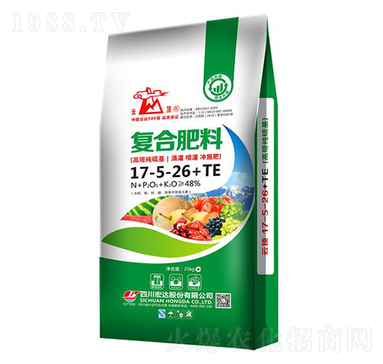 復(fù)合肥料17-5-26+TE-云頂-宏達股份