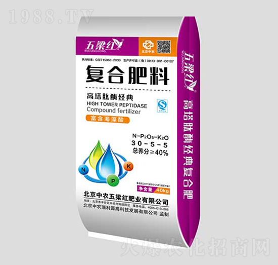 高塔肽酶經(jīng)典復合肥料30-5-5-五梁紅