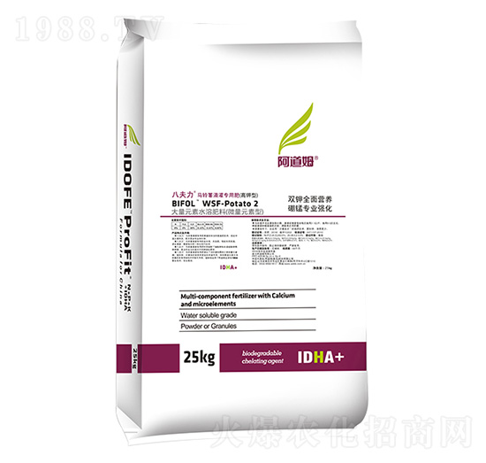 馬鈴薯專(zhuān)用高鉀型大量元素水溶肥料-阿道姆