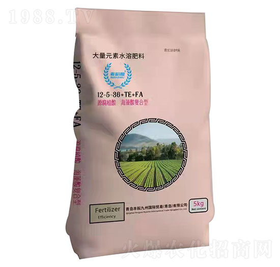 腐植酸海藻酸復合型大量元素水溶肥12-5-36+TE+FA-豐耘