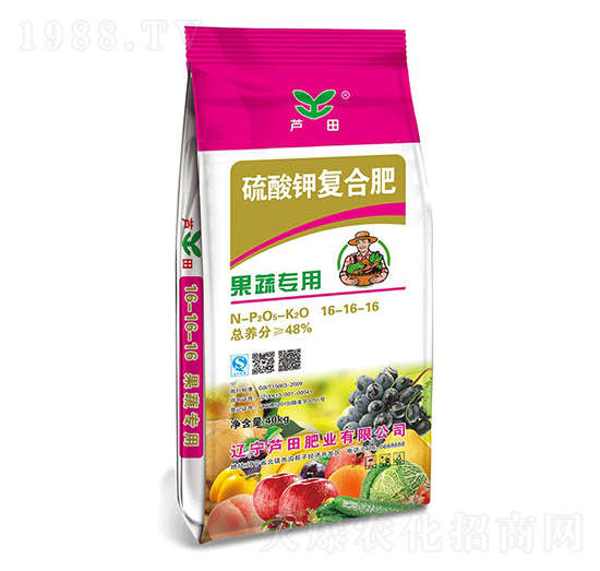 果蔬專(zhuān)用硫酸鉀復(fù)合肥料16-16-16-蘆田肥業(yè)
