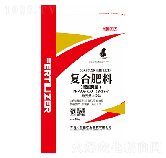 硫酸鉀型復合肥料18-15-7-大拇指
