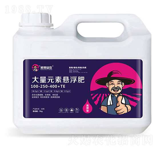 高鉀型大量元素懸浮肥100-250-400+TE-潤邦益農(nóng)
