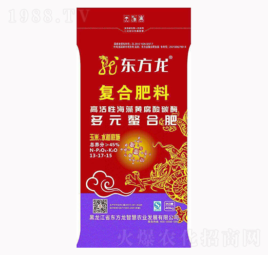 玉米水稻多元螯合復合肥料13-17-15-東方龍