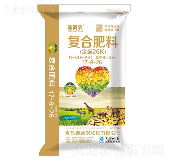 高塔純硫基復(fù)合肥料17-8-26-鑫商農(nóng)
