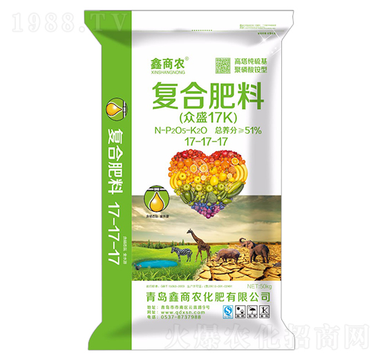 高塔純硫基復(fù)合肥料17-17-17-鑫商農(nóng)