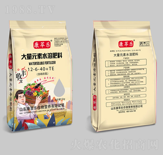 大量元素水溶肥料12-6-40+TE-康萃樂