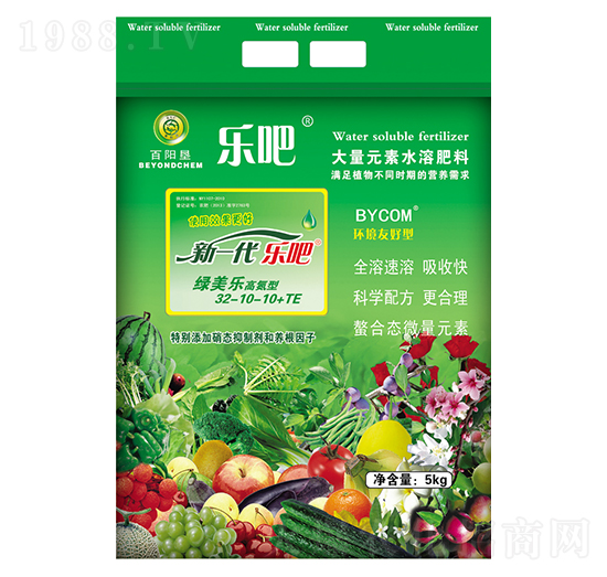 高氮型大量元素水溶肥32-10-10+TE-樂吧綠美樂-百陽(yáng)墾