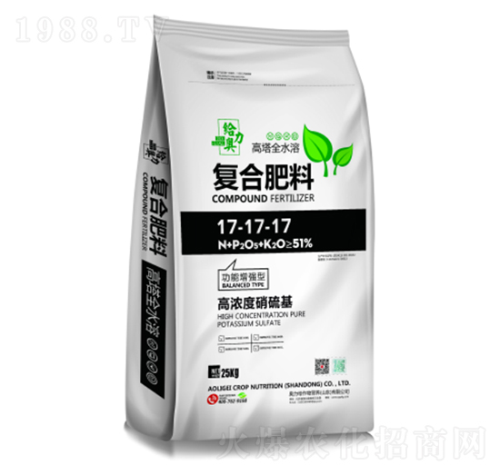 高濃度硝硫基復(fù)合肥料17-17-17-奧力給