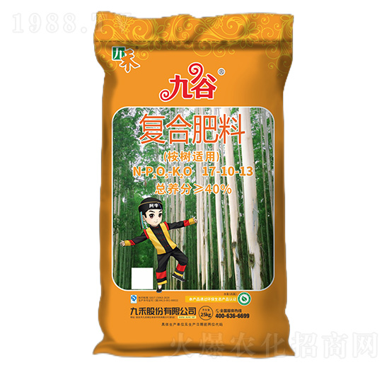 桉樹(shù)適用復(fù)合肥料17-10-13-九谷-九禾