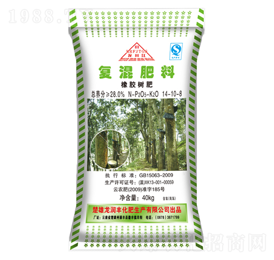 橡膠樹(shù)專(zhuān)用復(fù)混肥料14-10-8-龍潤(rùn)豐