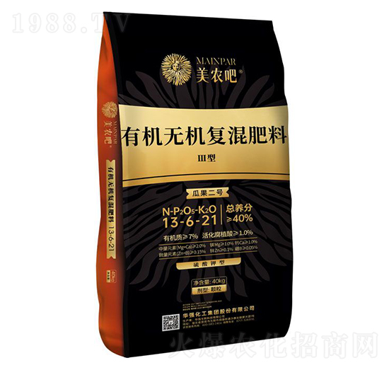 瓜果二號Ⅲ型有機無機復(fù)混肥料13-6-21-美農(nóng)吧-華強化工集團