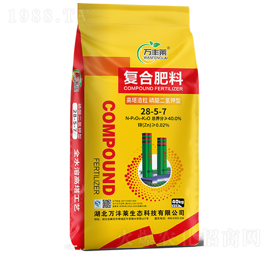 高塔造粒磷酸二氫鉀型復合肥料28-5-7-萬豐萊-頓貝