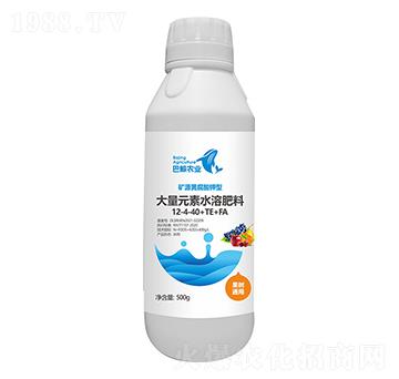 果樹(shù)通用礦源黃腐酸鉀型大量元素水溶肥料12-4-40+TE+FA 巴鯨農(nóng)業(yè)