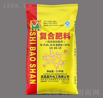 25kg高濃度多元硫基復(fù)合肥料（大顆粒）14-16-15-石寶山-三寧化工