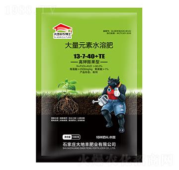 高鉀膨果型大量元素水溶肥13-7-40+TE-大地豐
